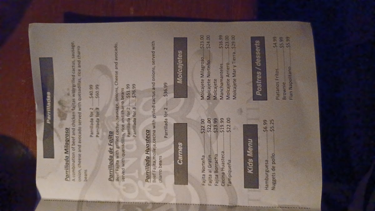 Menu El Callejón De Los Milagros-7